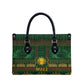 Mali Leather Bag Golden Sun And Mosque Patterns Retro Style