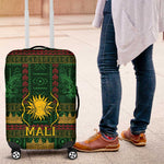 Mali Luggage Cover Golden Sun And Mosque Patterns Retro Style