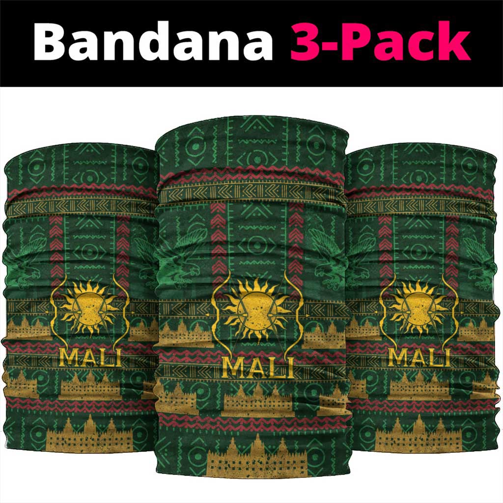 Mali Neck Gaiter Golden Sun And Mosque Patterns Retro Style