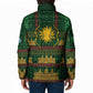 Mali Padded Jacket Golden Sun And Mosque Patterns Retro Style