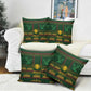 Mali Pillow Cover Golden Sun And Mosque Patterns Retro Style