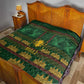 Mali Quilt Golden Sun And Mosque Patterns Retro Style