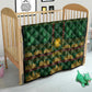 Mali Quilt Golden Sun And Mosque Patterns Retro Style