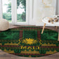 Mali Round Carpet Golden Sun And Mosque Patterns Retro Style