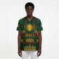 Mali Scrub Top Golden Sun And Mosque Patterns Retro Style