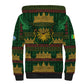 Mali Sherpa Hoodie Golden Sun And Mosque Patterns Retro Style