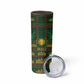 Mali Skinny Tumbler Golden Sun And Mosque Patterns Retro Style