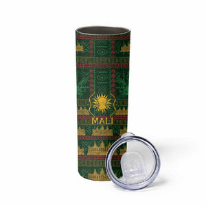 Mali Skinny Tumbler Golden Sun And Mosque Patterns Retro Style