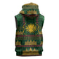 Mali Sleeveless Hoodie Golden Sun And Mosque Patterns Retro Style