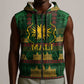 Mali Sleeveless Zip Hoodie Golden Sun And Mosque Patterns Retro Style