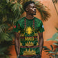 Mali T shirt Golden Sun And Mosque Patterns Retro Style