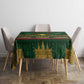 Mali Tablecloth Golden Sun And Mosque Patterns Retro Style