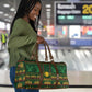 Mali Travel Bag Golden Sun And Mosque Patterns Retro Style