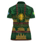 Mali Women Polo Shirt Golden Sun And Mosque Patterns Retro Style