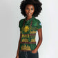 Mali Women Polo Shirt Golden Sun And Mosque Patterns Retro Style