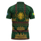 Mali Zipper Polo Shirt Golden Sun And Mosque Patterns Retro Style