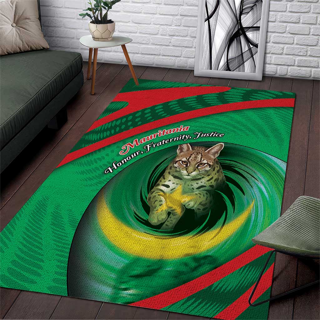 Mauritania Area Rug African Wildcat From Richat Structure by African Pride