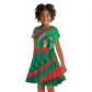 Personalized Mauritania Kid Short Sleeve Dress African Wildcat From Richat Structure