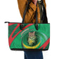 Mauritania Leather Tote Bag African Wildcat From Richat Structure