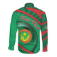 Personalized Mauritania Long Sleeve Button Shirt African Wildcat From Richat Structure