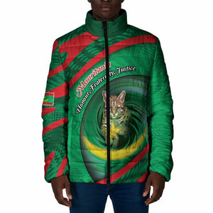 Personalized Mauritania Padded Jacket African Wildcat From Richat Structure