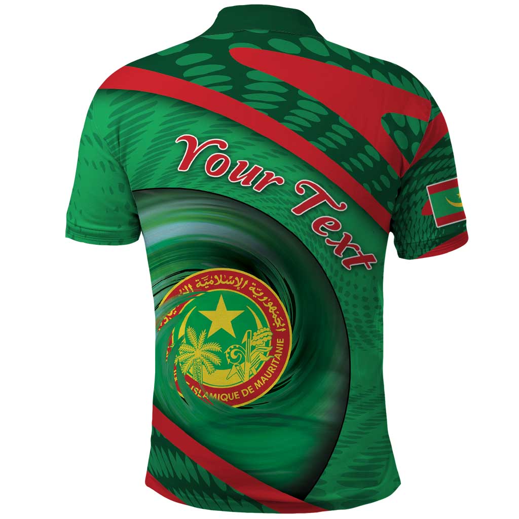 Personalized Mauritania Polo Shirt African Wildcat From Richat Structure