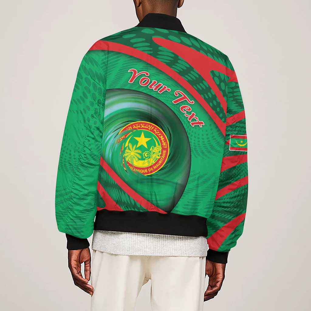 Personalized Mauritania Sleeve Zip Bomber Jacket African Wildcat From Richat Structure