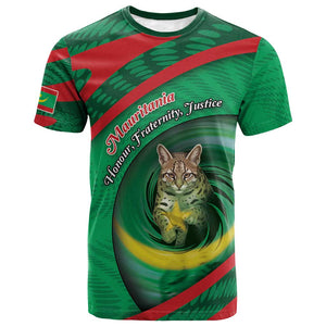 Personalized Mauritania T shirt African Wildcat From Richat Structure