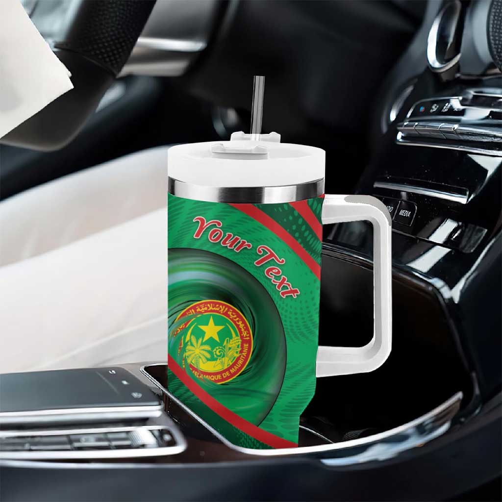 Personalized Mauritania Tumbler With Handle African Wildcat From Richat Structure