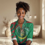 Personalized Mauritania Women Casual Shirt African Wildcat From Richat Structure