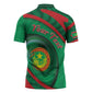 Personalized Mauritania Zipper Polo Shirt African Wildcat From Richat Structure