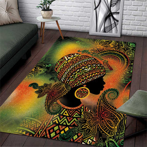 Black Women Area Rug Afro Latina Queen - African Pride