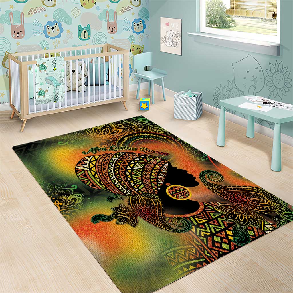 Black Women Area Rug Afro Latina Queen - African Pride