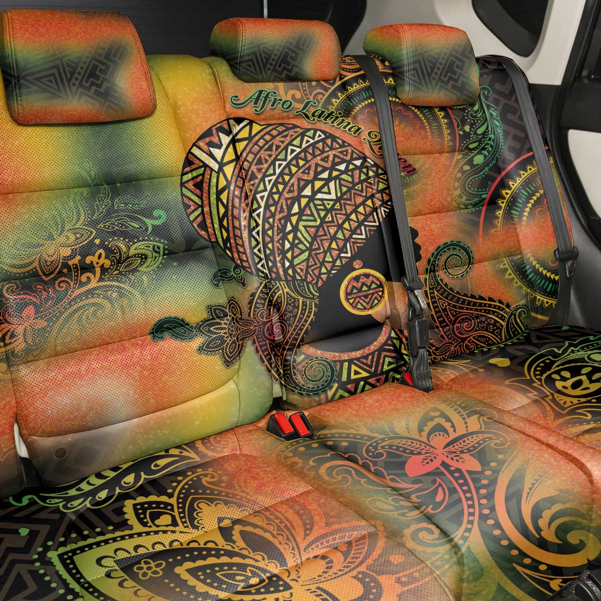 Black Women Back Car Seat Cover Afro Latina Queen - African Pride