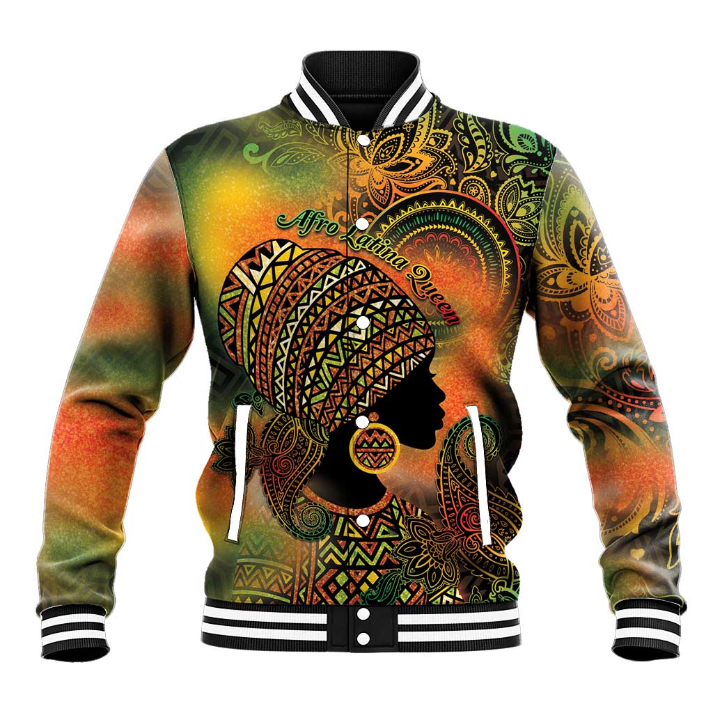 Black Women Baseball Jacket Afro Latina Queen - African Pride