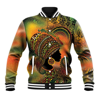 Black Women Baseball Jacket Afro Latina Queen - African Pride