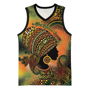 Black Women Basketball Jersey Afro Latina Queen - African Pride
