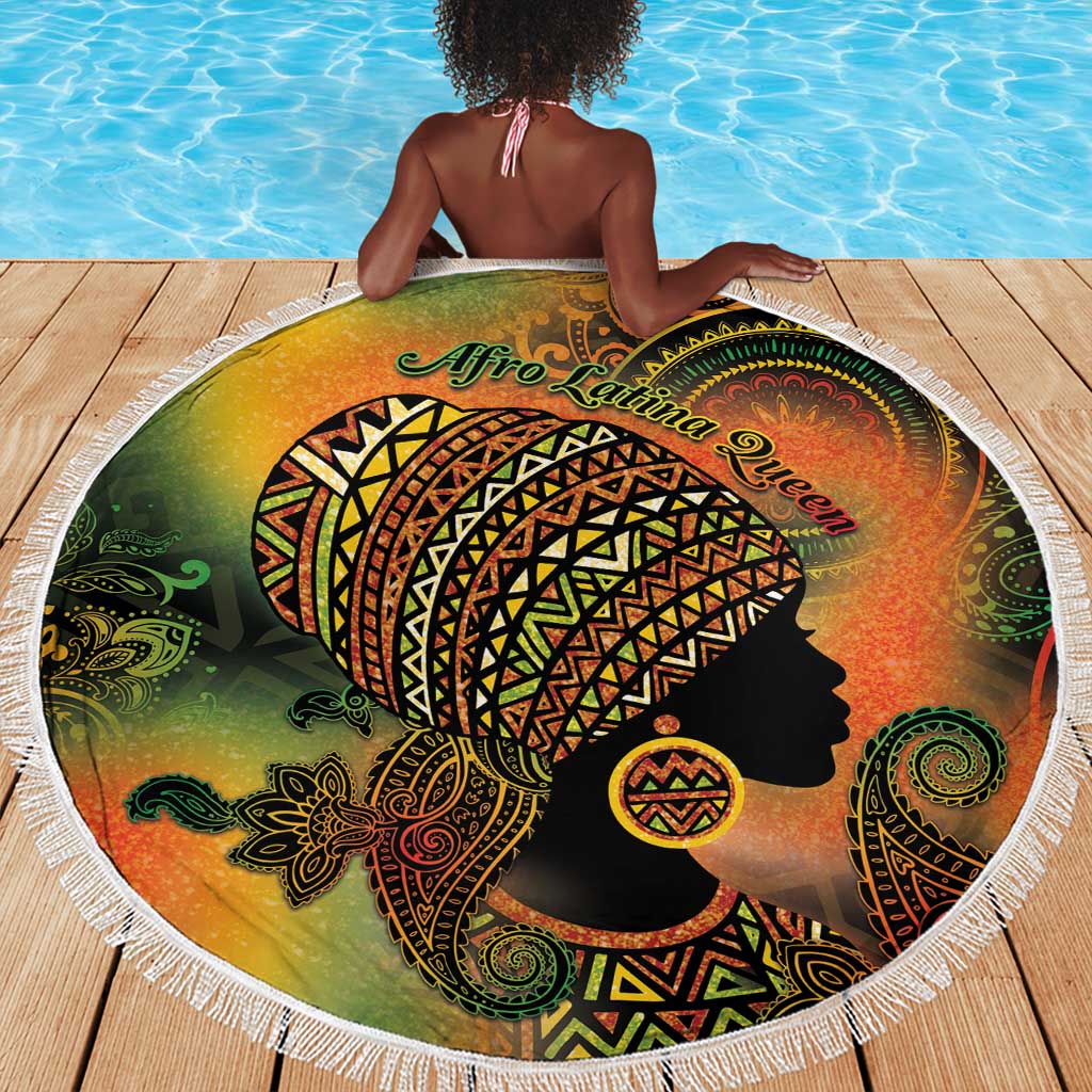 Black Women Beach Blanket Afro Latina Queen - African Pride