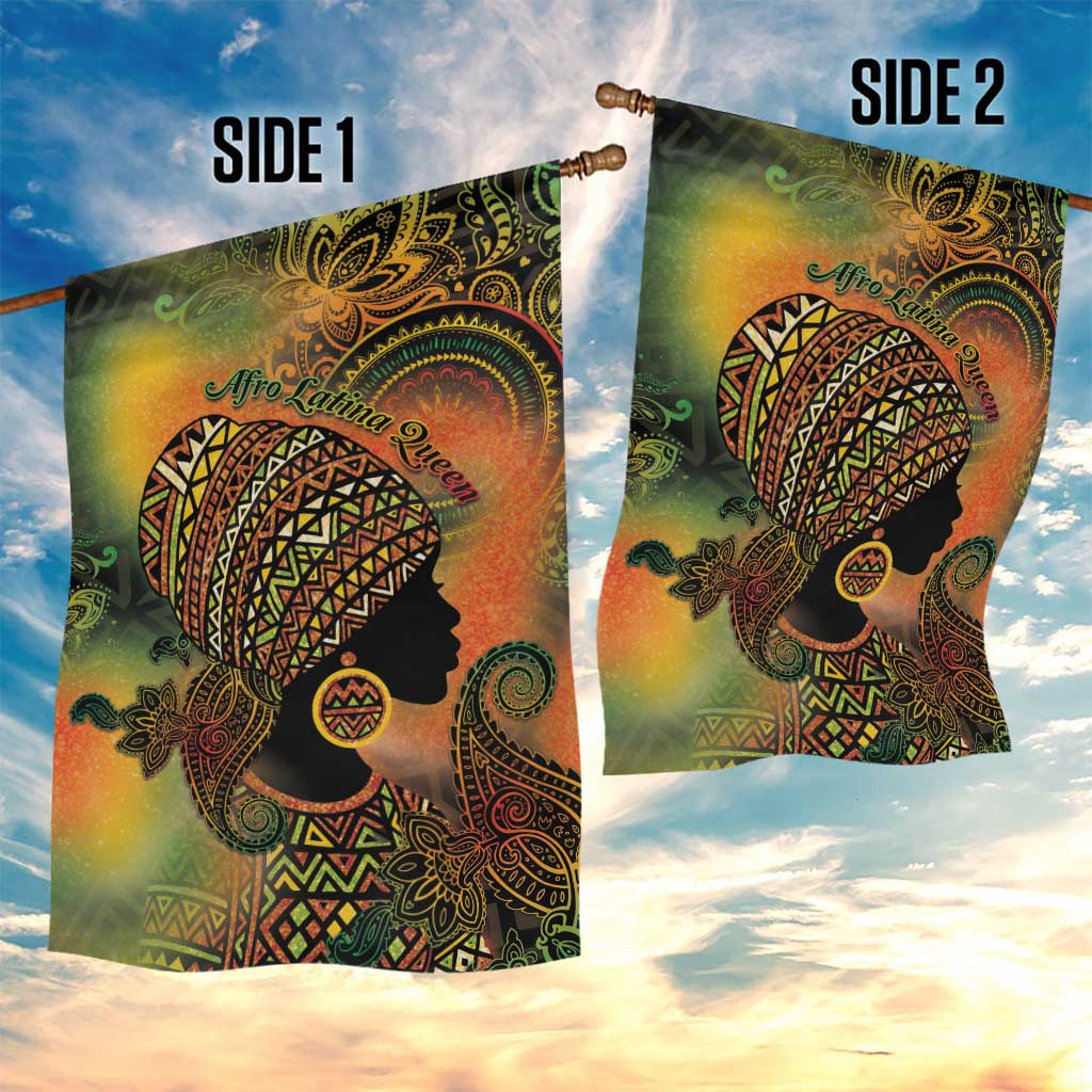 Black Women Garden Flag Afro Latina Queen - African Pride