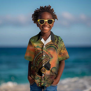 Black Women Kid Hawaiian Shirt Afro Latina Queen - African Pride