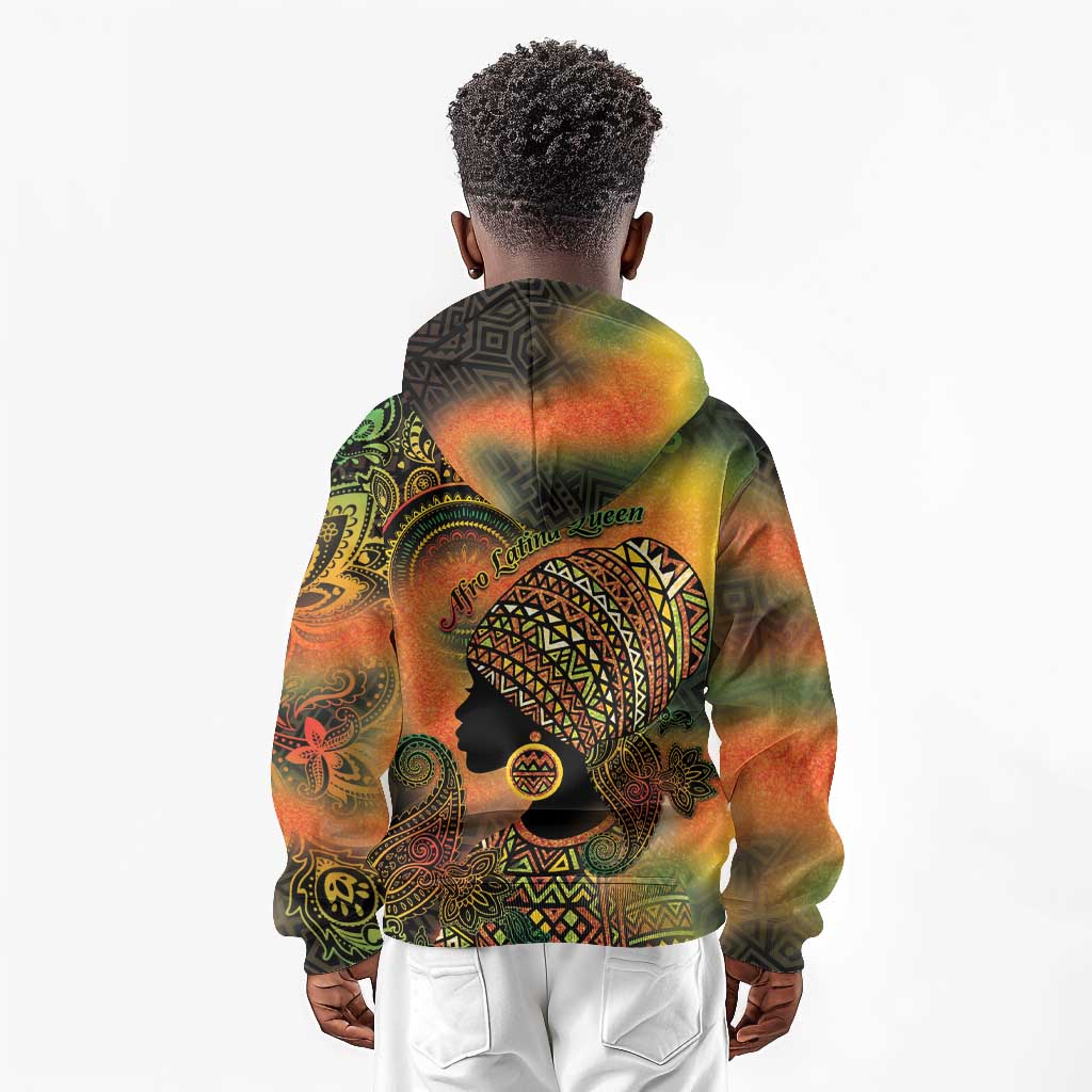 Black Women Kid Hoodie Afro Latina Queen - African Pride