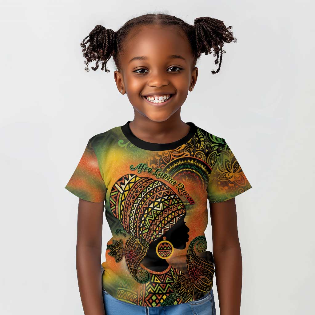 Black Women Kid T shirt Afro Latina Queen - African Pride