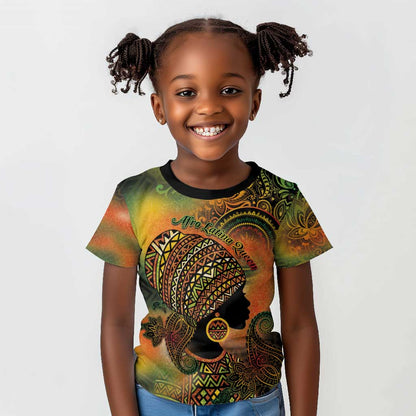Black Women Kid T shirt Afro Latina Queen - African Pride