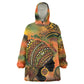 Black Women Kid Wearable Blanket Hoodie Afro Latina Queen - African Pride