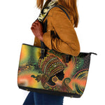 Black Women Leather Tote Bag Afro Latina Queen - African Pride