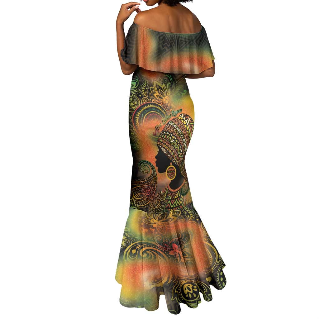 Black Women Mermaid Dress Afro Latina Queen - African Pride