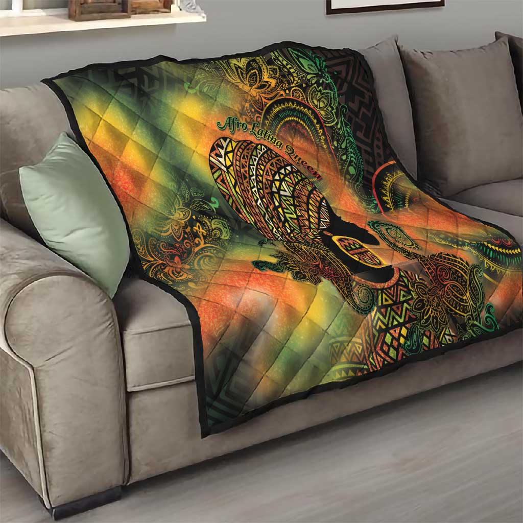 Black Women Quilt Afro Latina Queen - African Pride