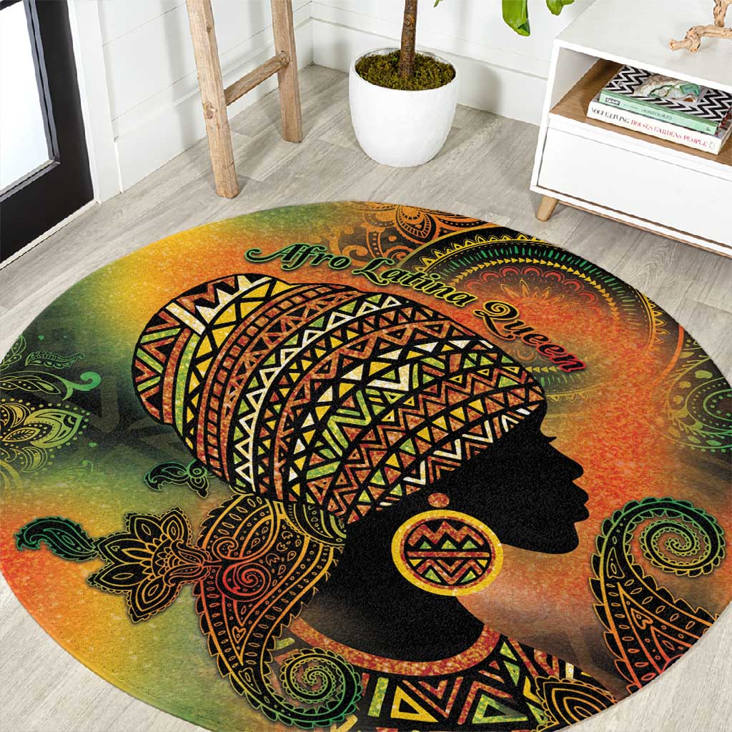 Black Women Round Carpet Afro Latina Queen - African Pride