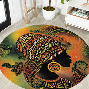 Black Women Round Carpet Afro Latina Queen - African Pride