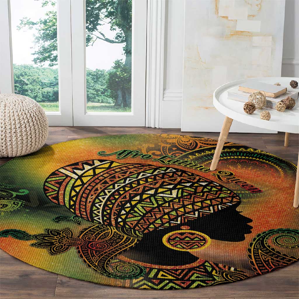 Black Women Round Carpet Afro Latina Queen - African Pride